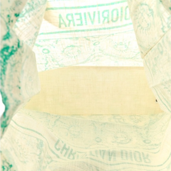 CHRISTIAN DIOR Canvas Dioriviera Toile de Jouy Soleil Tote - Aquamarina - Picture 5 of 9